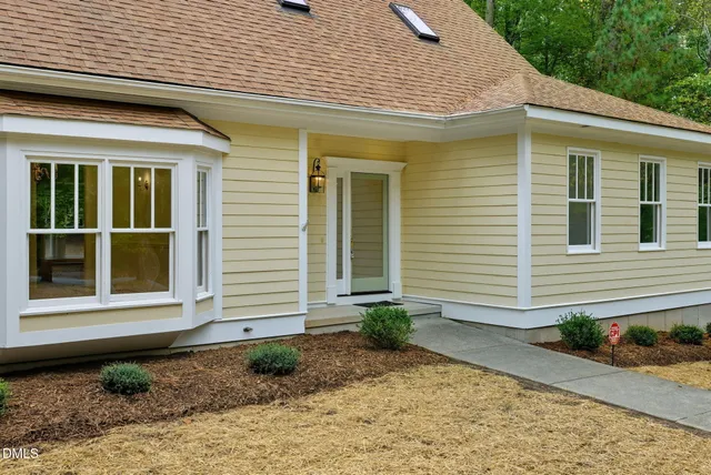 a front view of a house