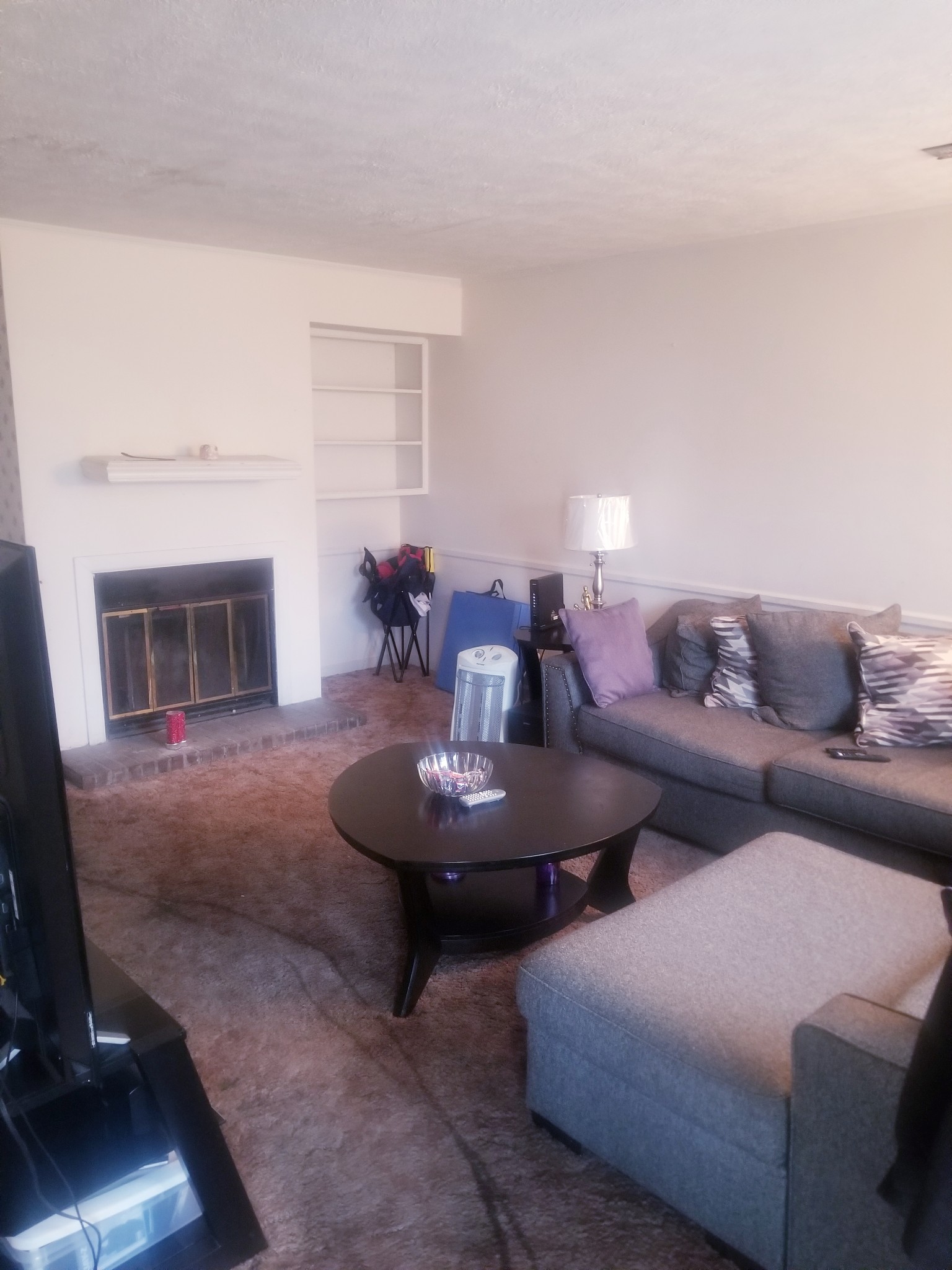 3239 Anderson Road Antioch, TN 37013 - Photo 5 of 9 a living room with couches a fireplace and a fireplace with wooden floor