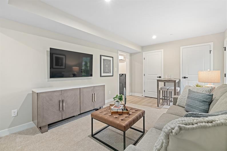 8020 Chief Way Mars, PA 16046 - Photo 17 of 18 a living room with furniture and a flat screen tv