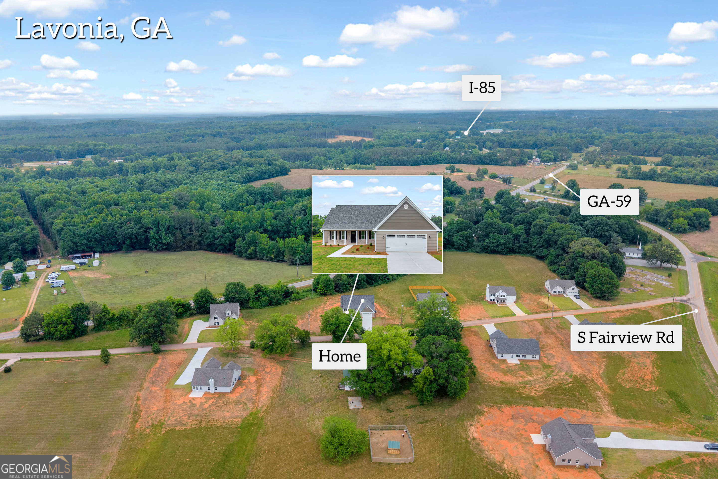 110 Sewell Road Lavonia, GA 30553 - Photo 66 of 73 an aerial view of a house