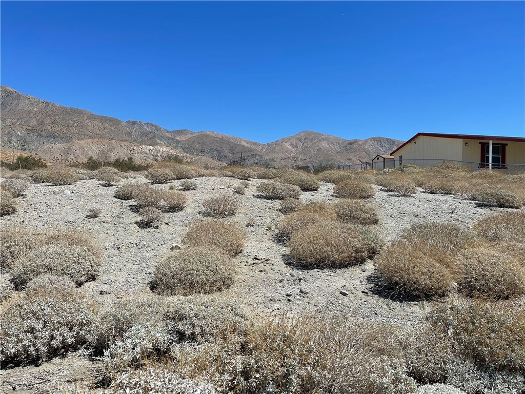 55200 Hatton Place Whitewater, CA 92282 - Photo 4 of 17 a view of a dry yard with mountains in the background
