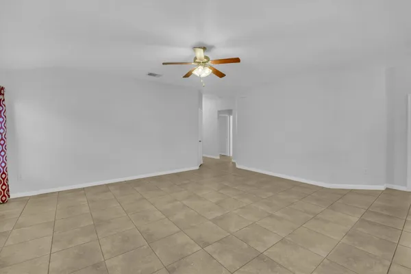 a view of a livingroom with a flat screen tv