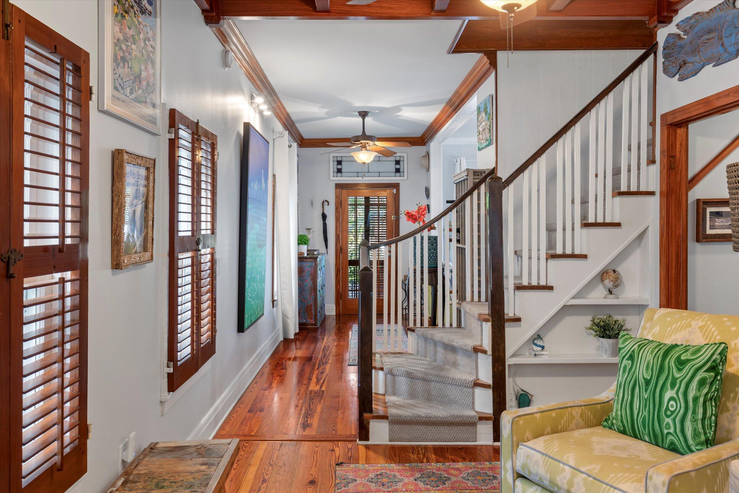 626 Margaret Street Key West, FL 33040 - Photo 12 of 45 a view of entryway and hall with wooden floor