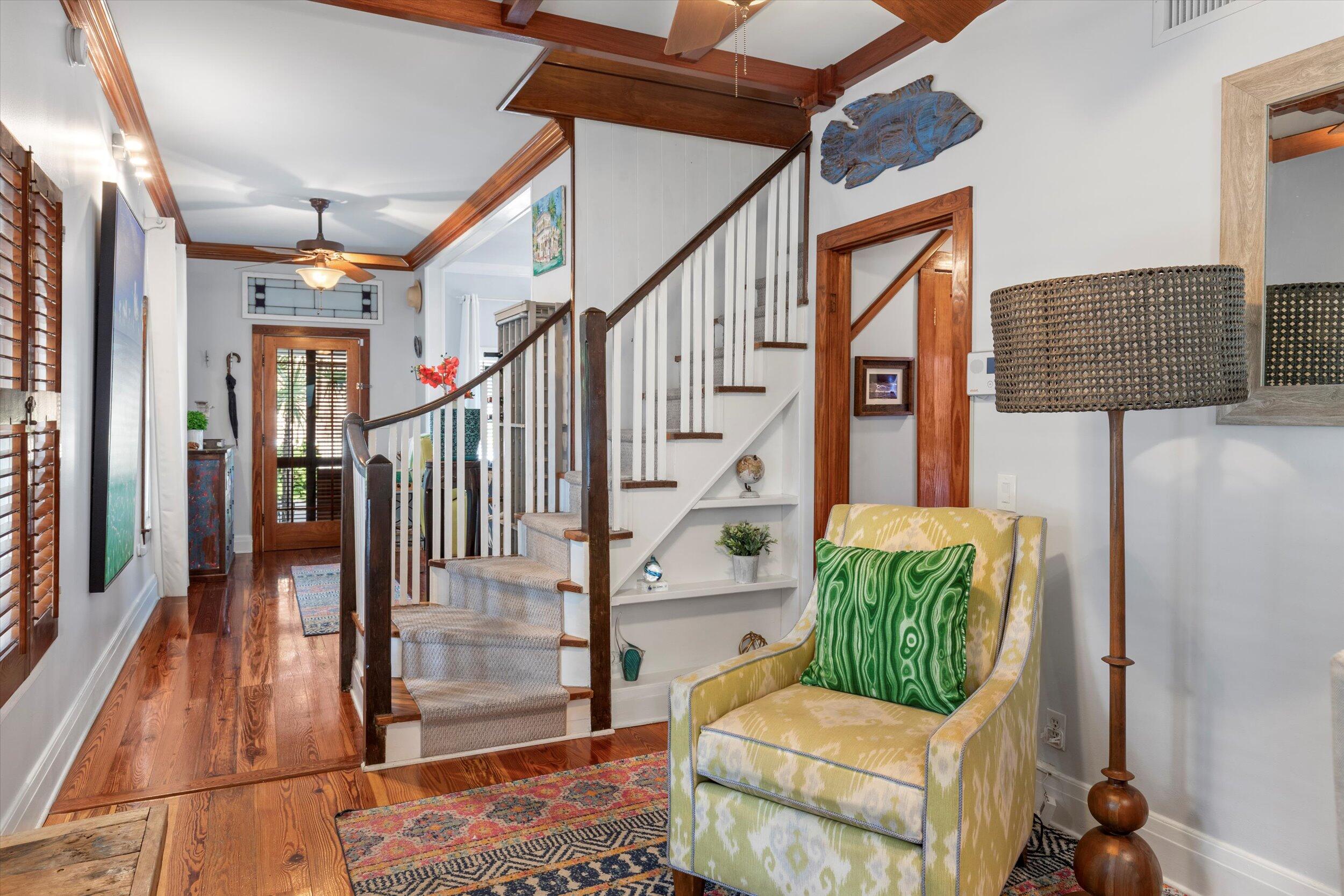 626 Margaret Street Key West, FL 33040 - Photo 16 of 45 a view of entryway dining room and hall with wooden floor