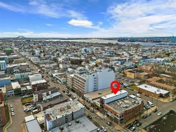 an aerial view of a city