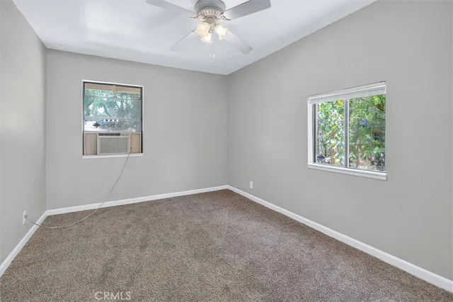 an empty room with a window