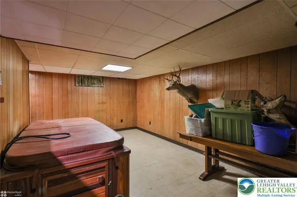 a room with gym equipment