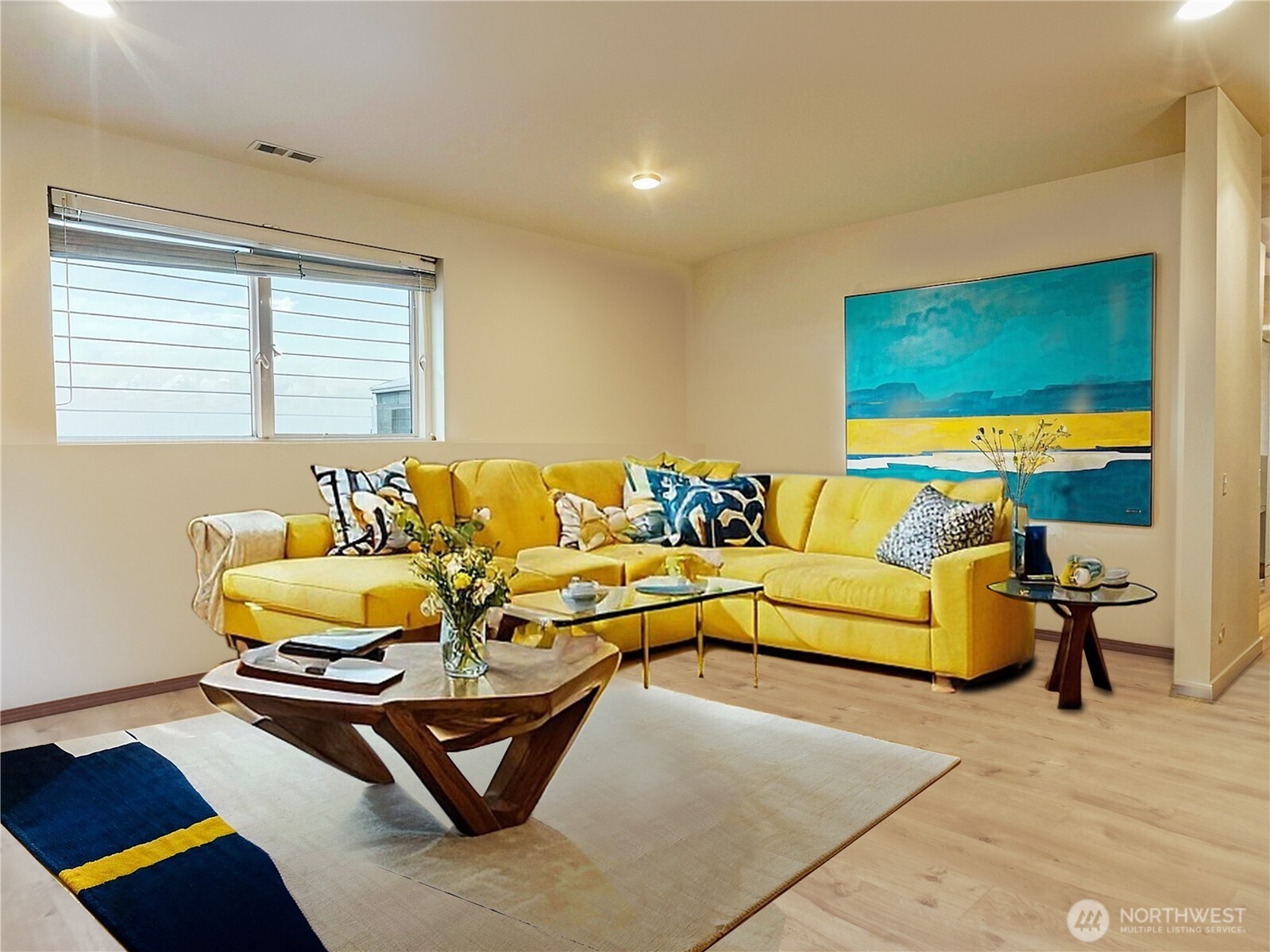 5451 32nd Avenue Southwest Seattle, WA 98126 - Photo 27 of 34 a living room with furniture lamp and rug