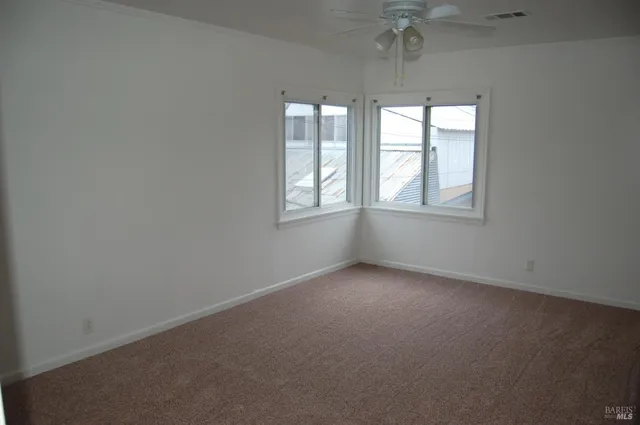 an empty room with a window