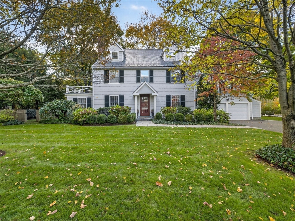 5 Tennyson Road Wellesley, MA 02481 - Photo 2 of 28 a front view of house with yard and green space