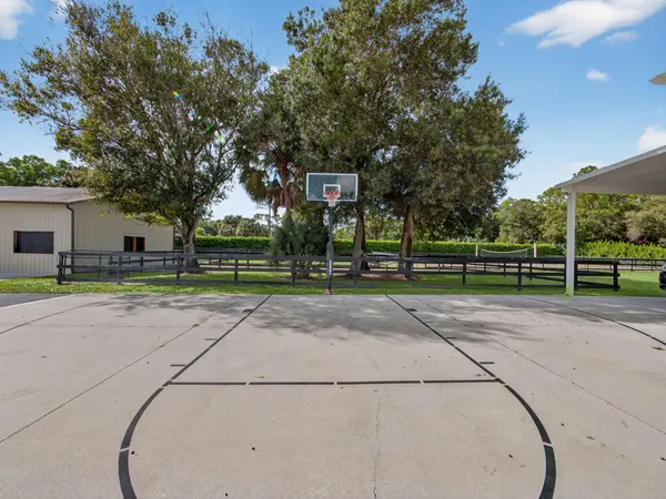 a view of a basketball court