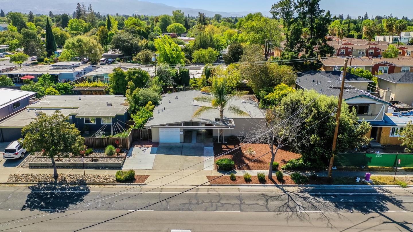 1401 South Wolfe Road Sunnyvale, CA 94087 - Photo 61 of 67 an aerial view of a house with garden space and lake view