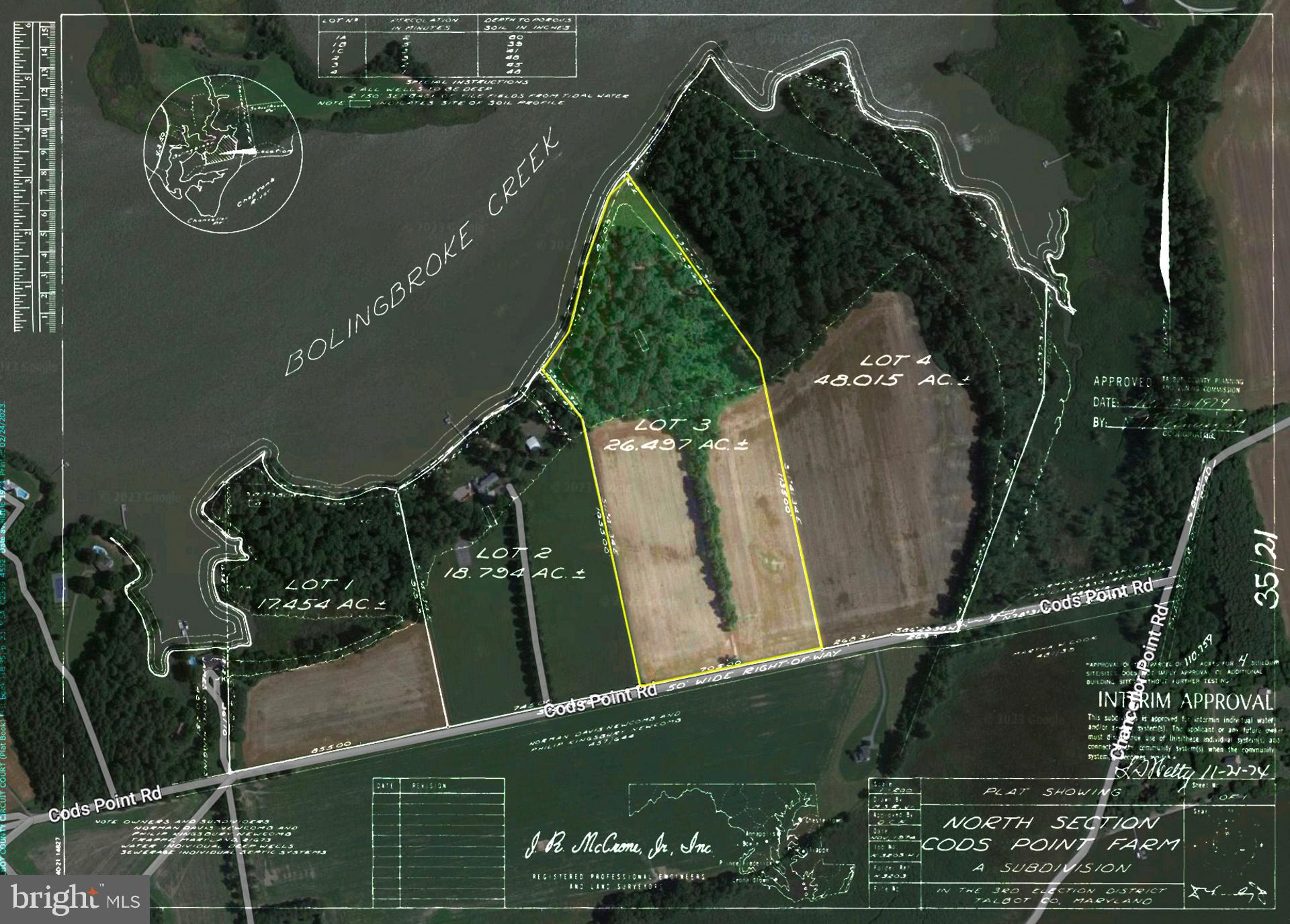 Cods Point Road, Trappe, MD 21673 Compass