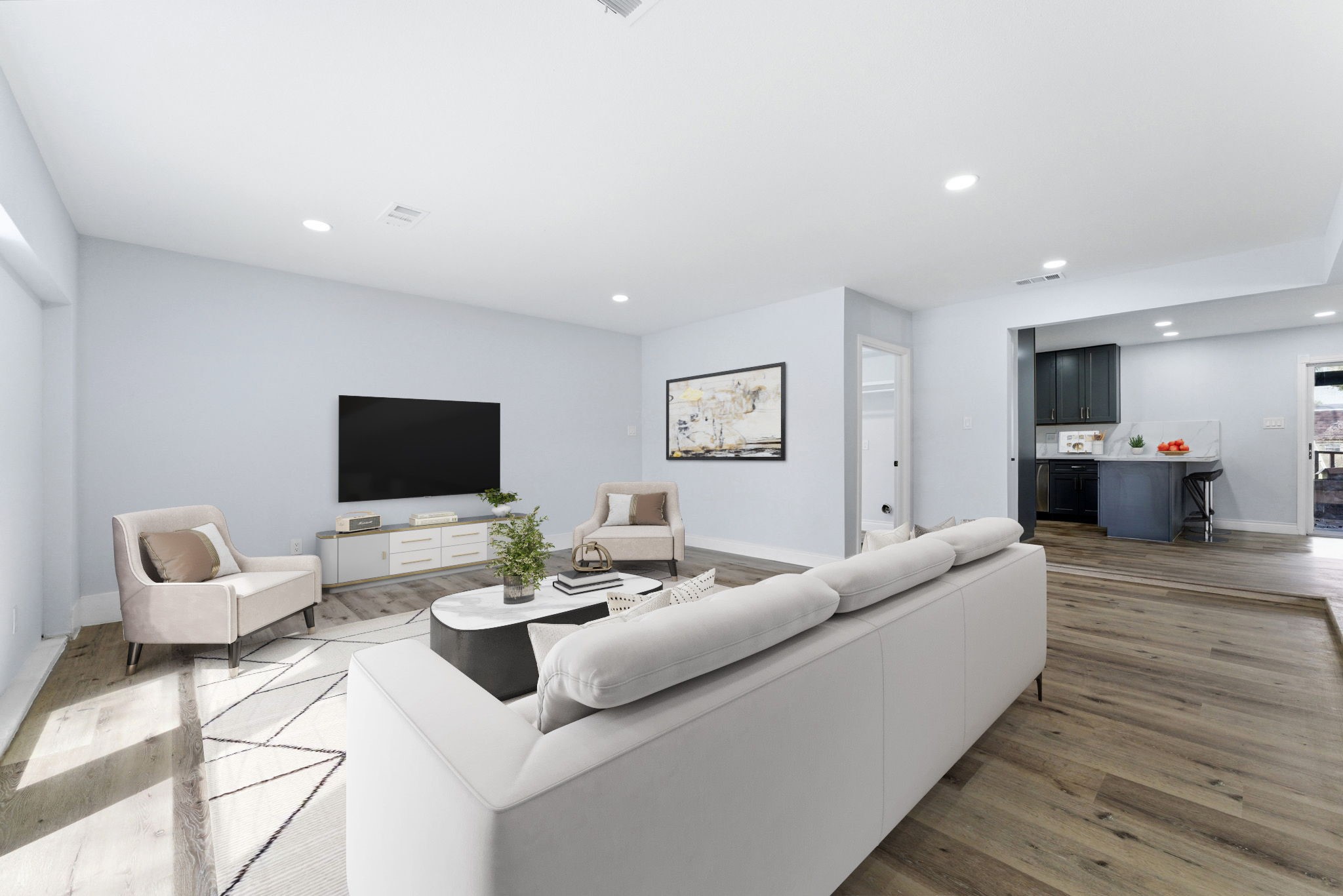 910 Beaver Bend Road Houston, TX 77088 - Photo 6 of 48 Immeditate WOW factor as soon as you enter the home. Seamless flow into the kitchen makes entertaining feel effortless, whether you're hosting a crowd or enjoying a quiet night in. **Virtually Staged**