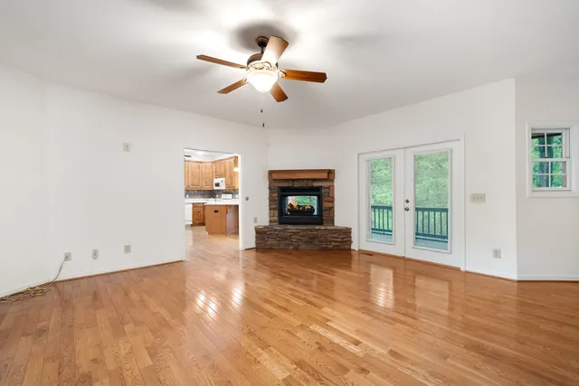 a kitchen with a stove and a microwave oven