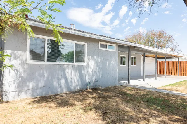 a backyard of a house
