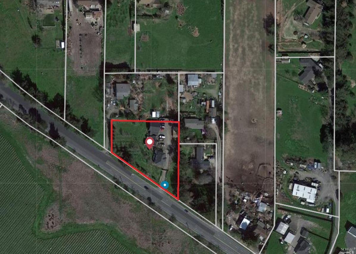 Welcome to 5793 Gravenstein Hwy in the beautiful countryside of Sebastopol.  The main home was damaged by fire and the cottage has been gutted to the studs.  Both are ready for your vision.  Property boundaries are approximate.
