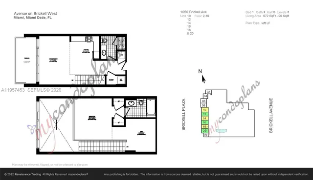 $3,900 | 1050 Brickell Avenue, Unit 818, Miami, FL 33131
