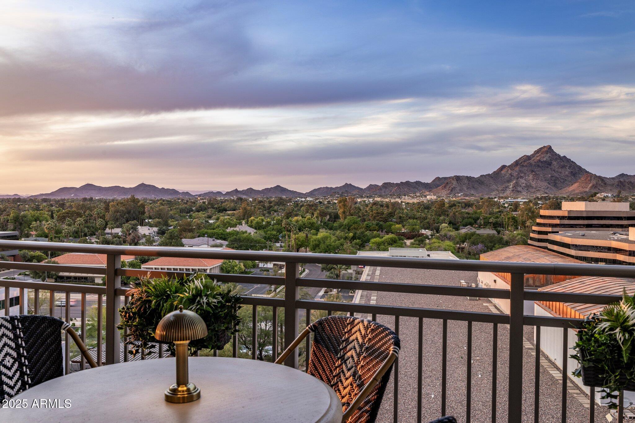 2211 East Camelback Road, Unit 902 Phoenix, AZ 85016 - Photo 33 of 37 a view of a city from a balcony