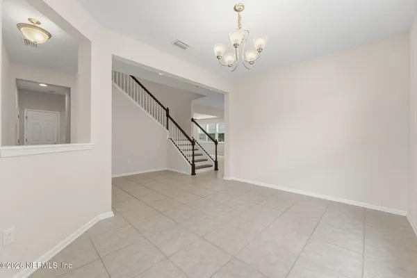 a view of an entryway with stairs