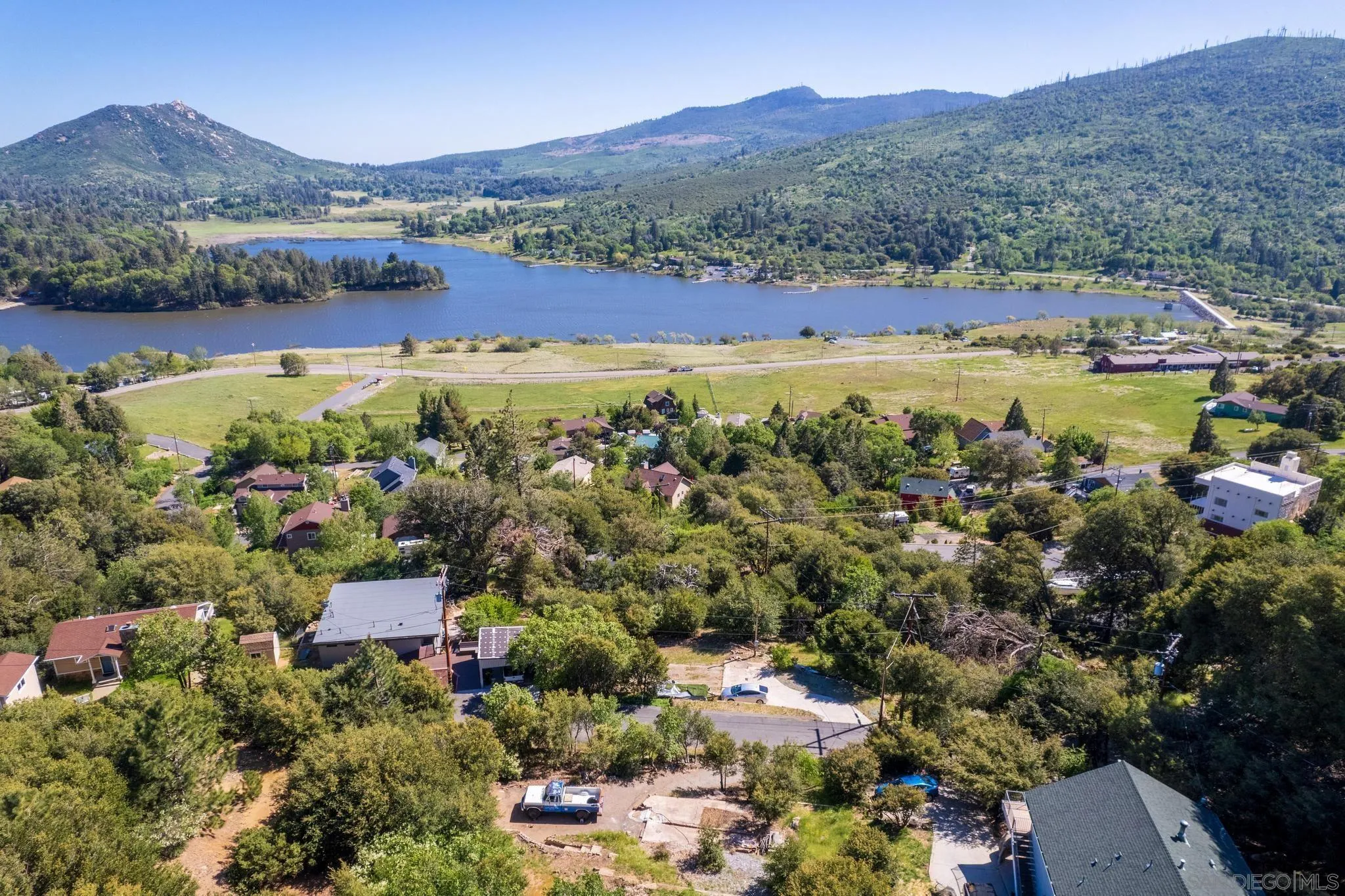 34739 Yuma Road Julian, CA 92036 - Photo 19 of 20 an aerial view of lake and residential houses with outdoor space
