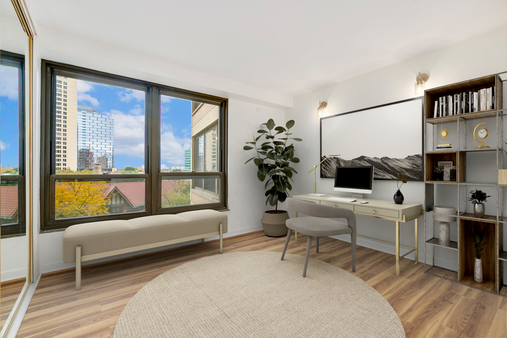 5050 South East End Avenue, Unit 7A Chicago, IL 60615 - Photo 16 of 24 a living room with furniture and a large window