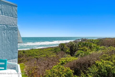 a view of an ocean from a building