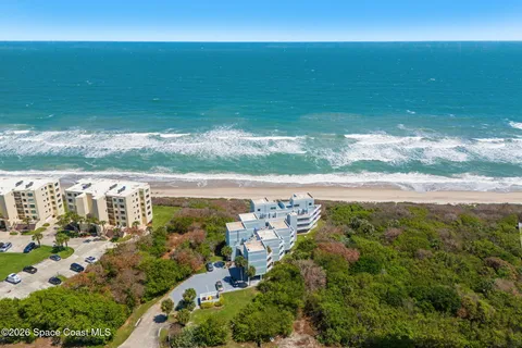a view of an ocean and beach