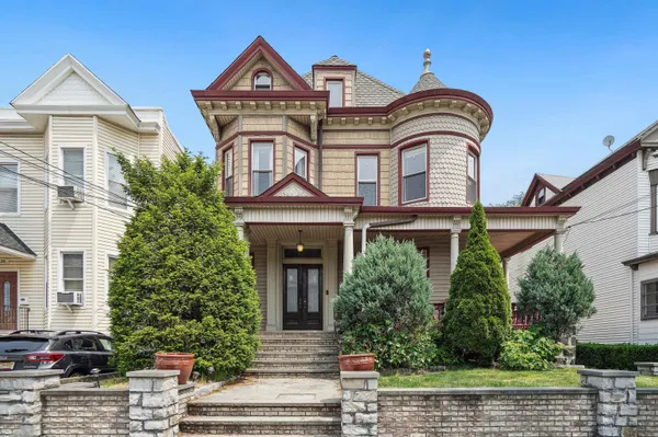 a front view of a house