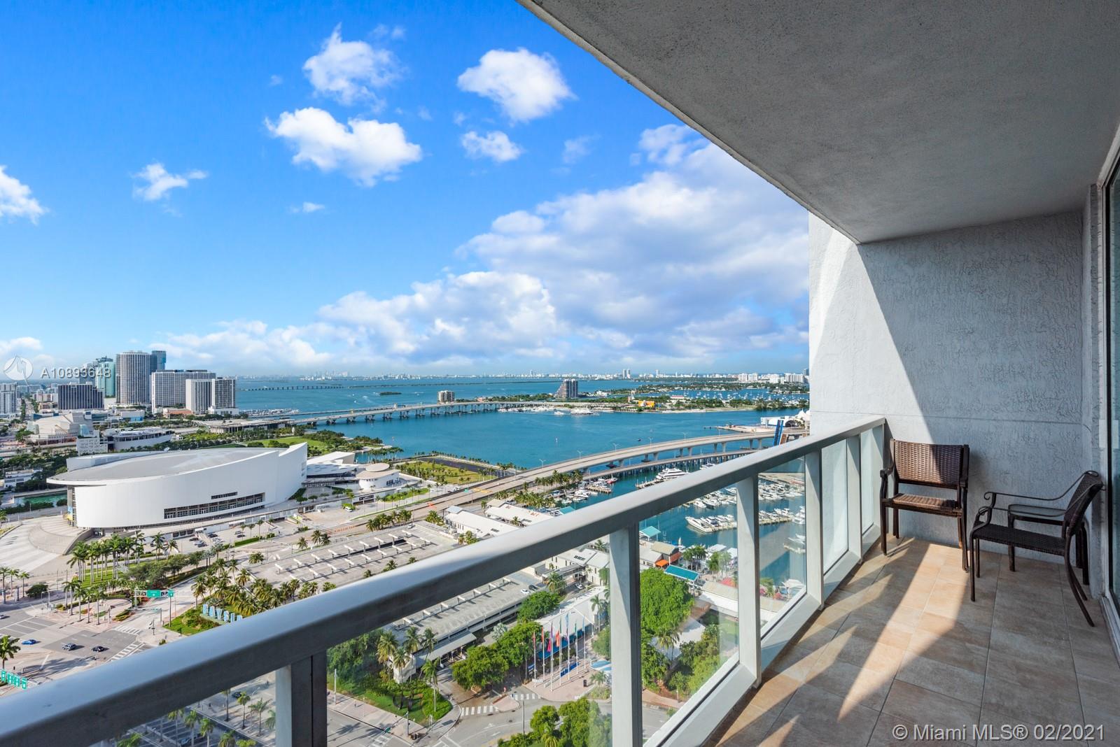 a view of a city from a balcony