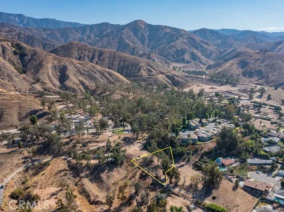 a view of a and mountain