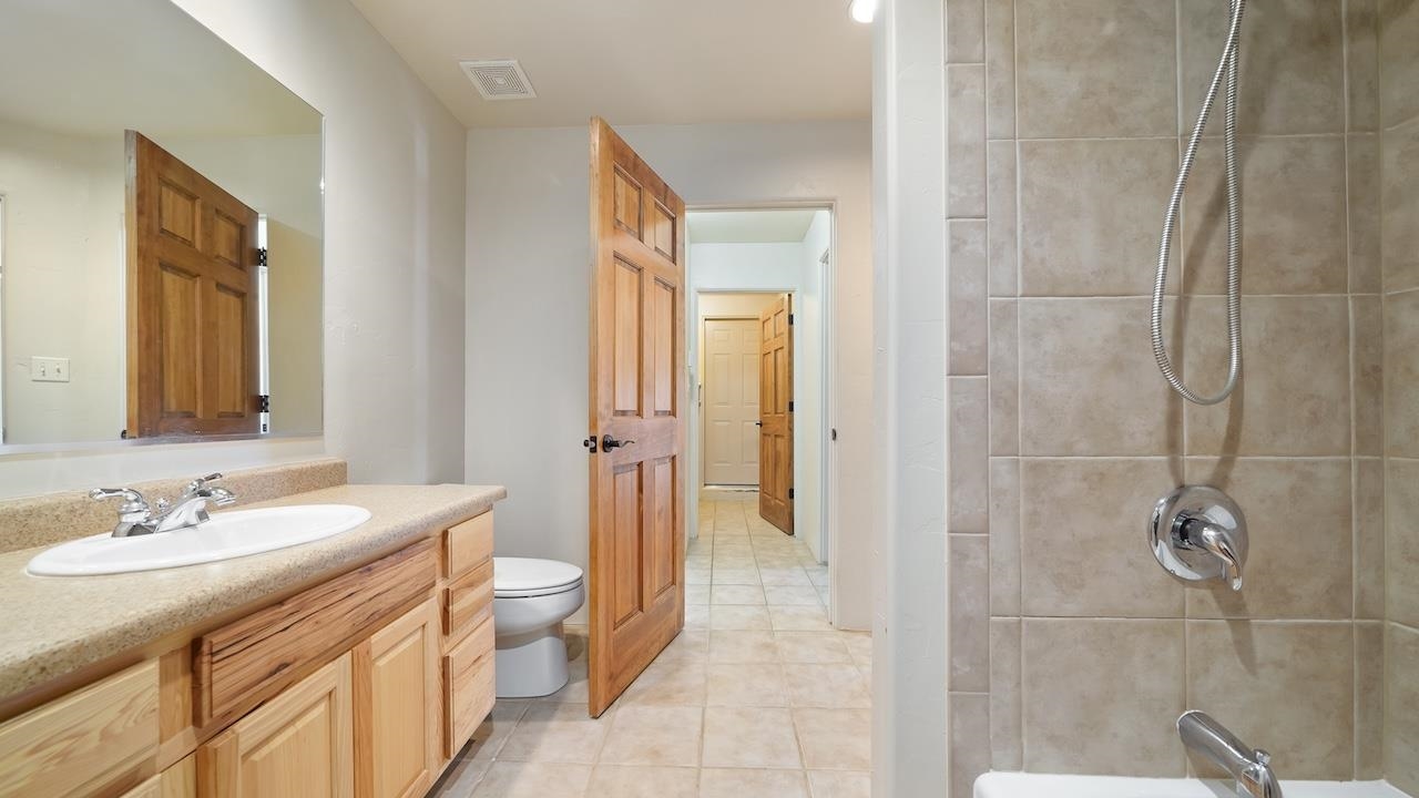 1296 Santa Fe Circle Fruita, CO 81521 - Photo 13 of 22 a bathroom with a sink a toilet and shower