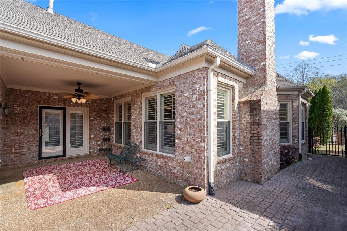 1495 Kimbrough Road Germantown, TN 38138 - Photo 25 of 31 View of patio / terrace featuring ceiling fan