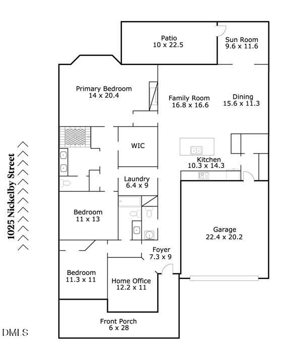 1025 Nickelby Street Durham, NC 27703 - Photo 71 of 71 Sketch Pic for MLS