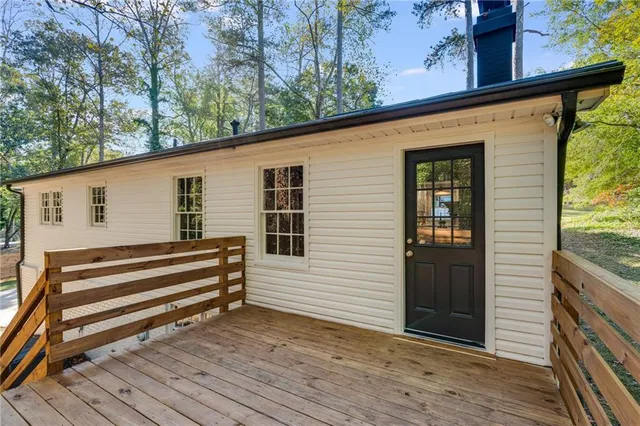 a view of outdoor space and deck