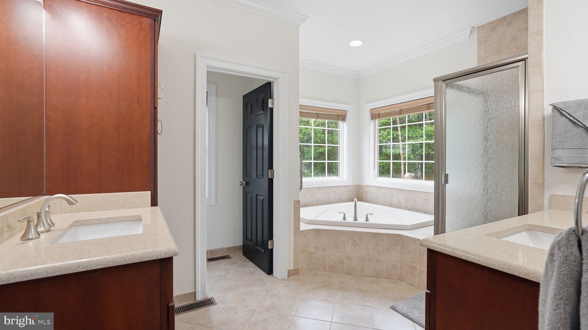 15613 Thoroughfare Road Gainesville, VA 20155 - Photo 27 of 63 a spacious bathroom with a tub sink and mirror