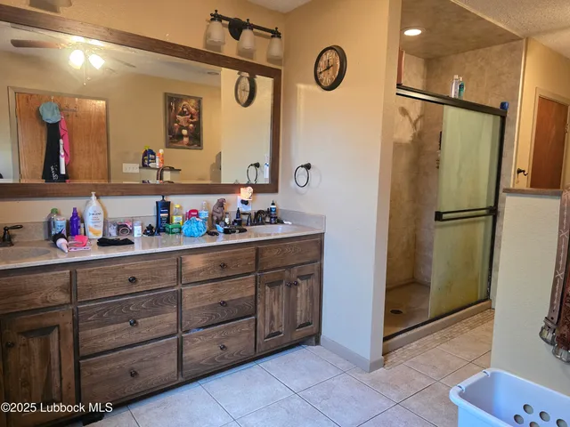 a view of a storage room with furniture