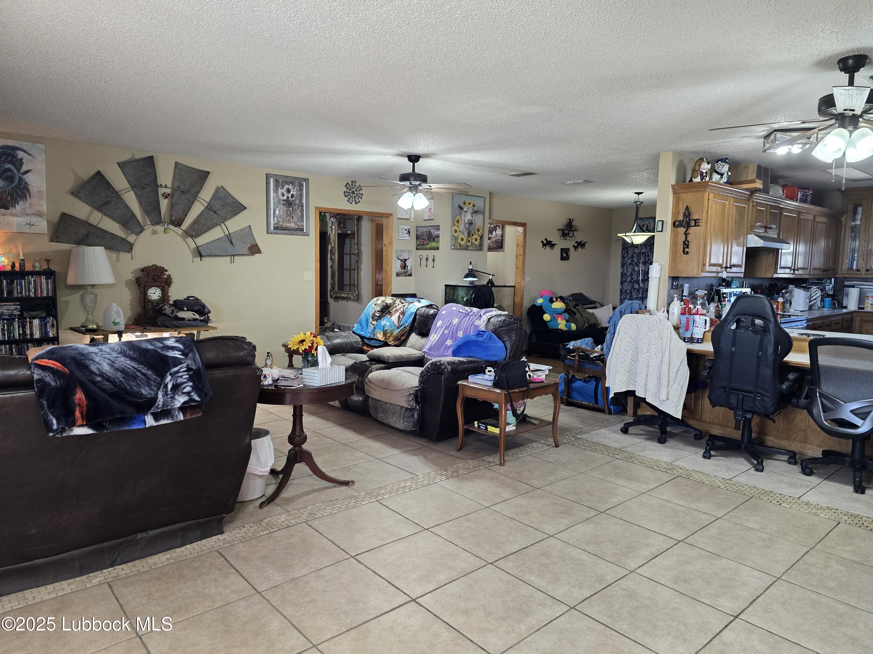 390 County Road Kress, TX 79052 - Photo 8 of 58 a living room with furniture and a flat screen tv