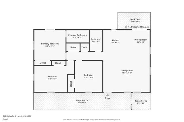 $324,900 | 33 East H Bailey Road, Bryson City, NC 28713