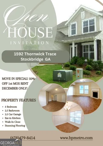 $1,875 | 1592 Thornwick Trace, Stockbridge, GA 30281