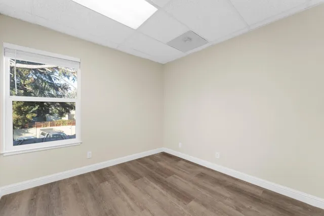 an empty room with a window