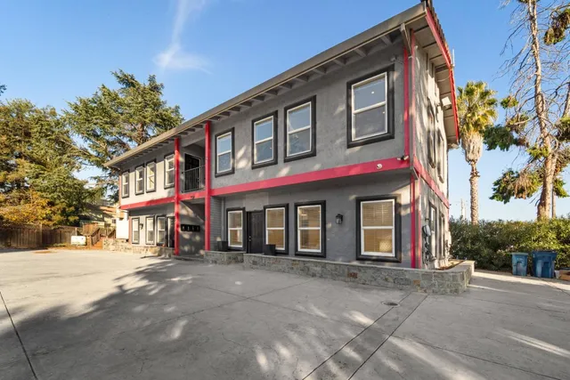 a front view of a building