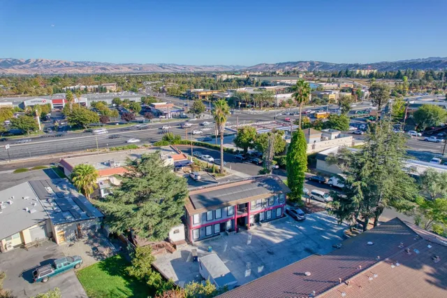 an aerial view of a city