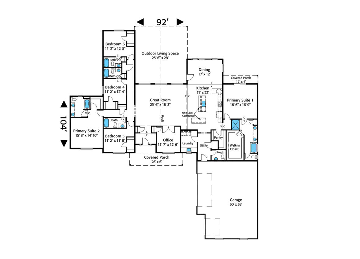 61112 Ferguson Road Bend, OR 97702 - Photo 47 of 47 5 bedroom 5.5 bath 3711sf home floor plan. See multiple suites
