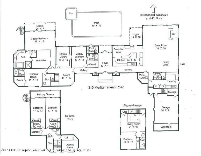 310 Mediterranean Road Palm Beach, FL 33480 - Photo 18 of 18 19 Floor Plan