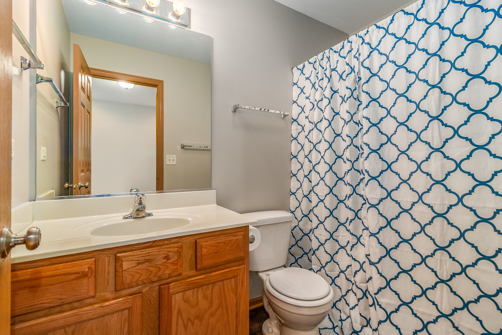 3863 Bailey Road Yorkville, IL 60560 - Photo 14 of 20 a bathroom with a sink a toilet and a mirror