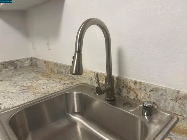 a close view of sink and tap