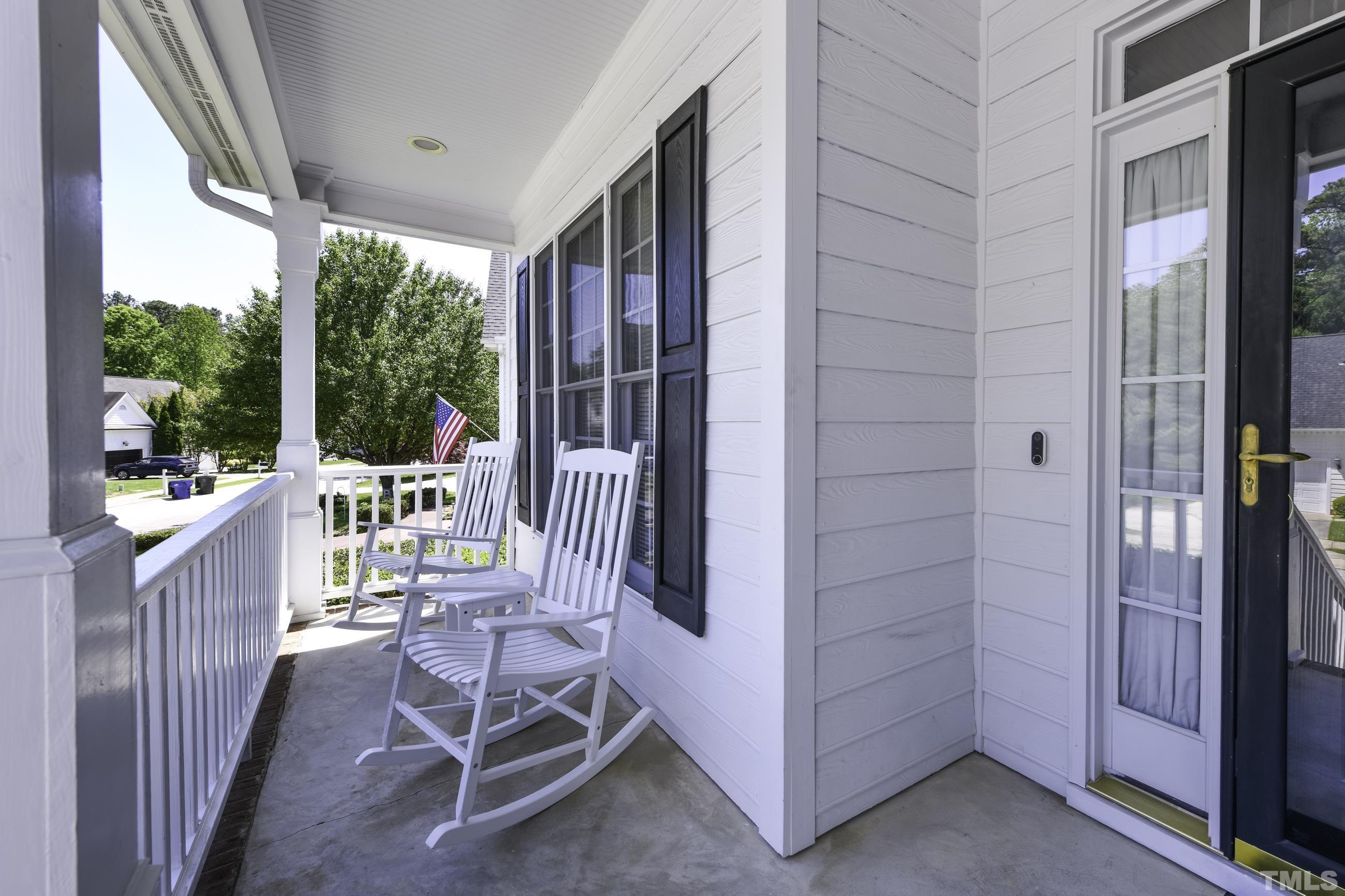 7929 Milltrace Run Raleigh, NC 27615 - Photo 4 of 36 a balcony with chairs