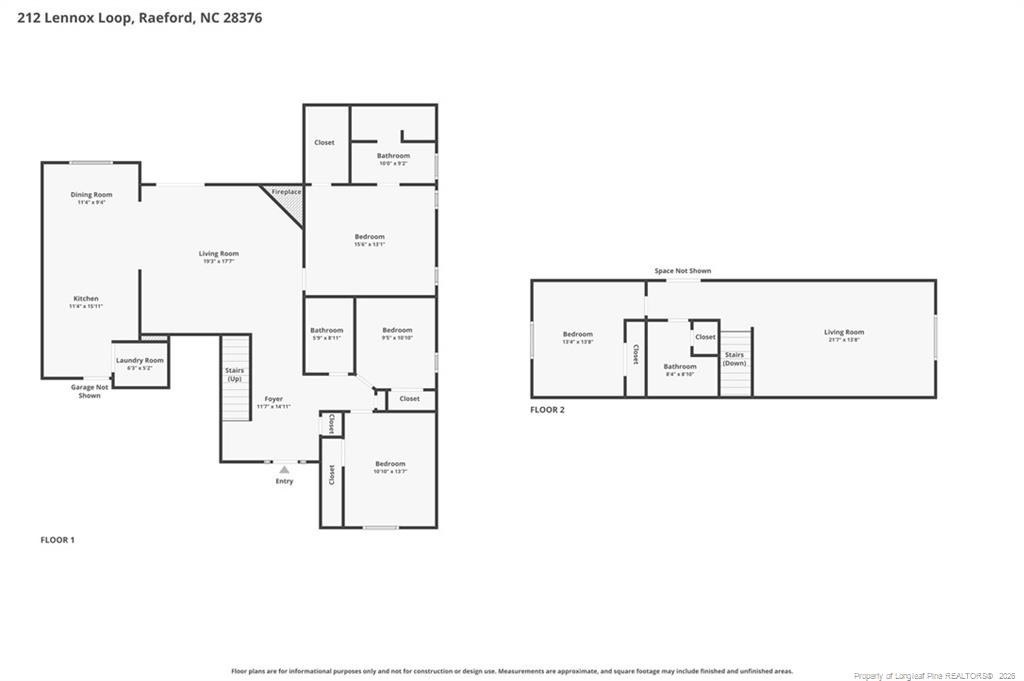212 Lennox Loop Raeford, NC 28376 - Photo 47 of 47 a picture of a floor plan