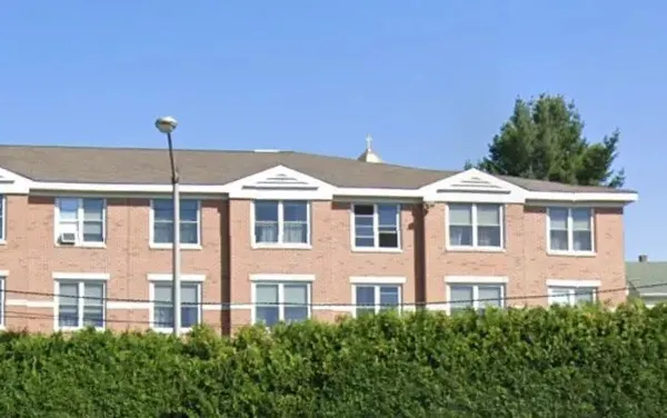 a front view of a building